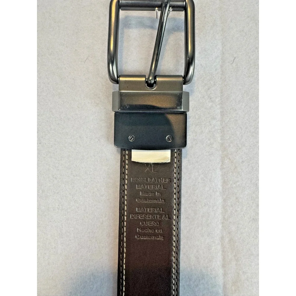 Unbranded Belt Brown Womens Sz XL Faux‎ Leather Silver Buckle
